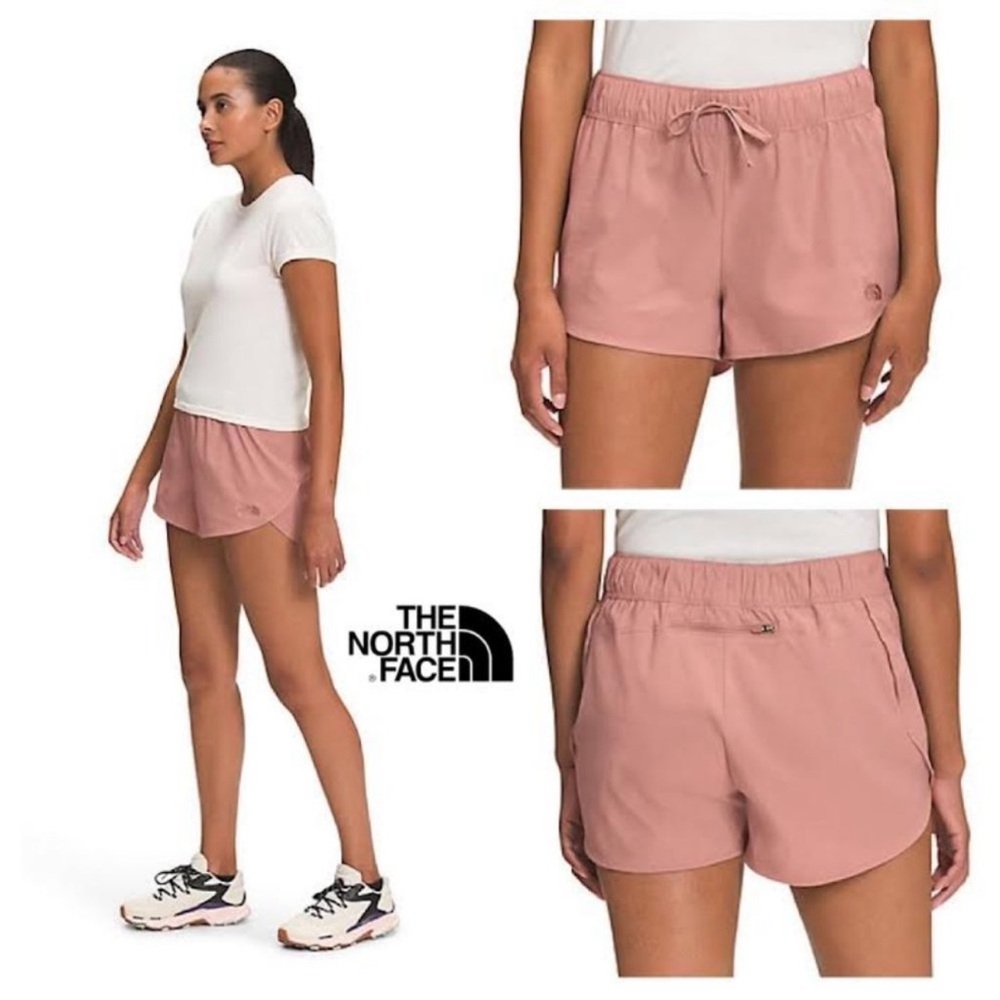 The North Face Pink Athletic Shorts with Elastic Waistband